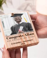 Graduate Gift for University, Engraved custom frame for him, Wood engraved Gift, Picture Frame, Congratulations, Seniors 2024 gifts