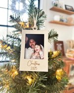 Personalized Picture Frame Christmas 2025 2026 Ornament, Christmas Tree Ornament, Keepsake Year Christmas Holiday Ornament, Instant Picture