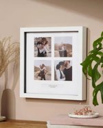 Personalised Gold Foil Four Windows Photo Frame | Wedding gift | Engagement gift | handmade