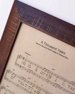 Real leather engraving, music notes sheet engraved on genuine leather, 3rd wedding anniversary gift, leather picture, custom engraving