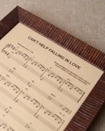 Leather engraving, music notes sheet engraved on real leather, 3rd wedding anniversary gift, leather picture, custom engraving