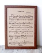 Leather engraved music sheet