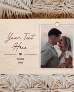 Personalized Engraved Birch Wood Picture Frame, Custom Quote Gift