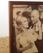 Anniversary Gifts 3rd Wedding,Engraved photograph on real leather, 3rd wedding anniversary gift idea