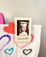 Personalized Graduation Picture Frame Magnet, Magnetic Custom Mini Photo Frame, Engraved Graduation Photo Frame, Instant Picture Frame Photo