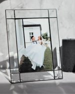 Photo frame faceted stained glass perfect Author's design and handmade home decor Photo 4x6