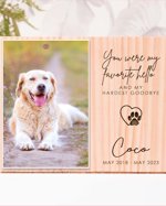 Pet Sympathy Gift, You were my favorite hello and hardest goodbye, Dog Memorial Frame, Dog Memorial Gift, Engraved Wood Photo Block