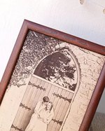 3rd wedding anniversary gift, real leather picture, engraved photograph on genuine leather, leather photograph, anniversary gift idea