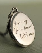 Engraved Sterling Silver Photo Locket: Personalized Memorial Locket Necklace LKSP-111