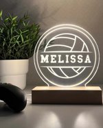 Personalize Free | Volleyball 3D Night Light | Gift for Volleyball Player | Personalized Gift | Desk Lamp | Sports Bedroom | Volleyball Gift