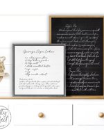 Custom Recipe Gifts | Handwritten Recipe Sign, Recipe On Canvas, Personalized Recipe, Family Recipe, Recipe Handwriting, Recipe Preservation
