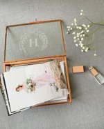 Personalized Photo Glass Box, Custom Picture Display, Wedding Gift, Anniversary Keepsake Frame Box