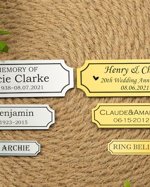 Personalized Brass Plate Custom Name Plate Engraved Brass Plate Gold Name Plates ID Tags Title Plates for Memorials Name Tags ID Nameplate