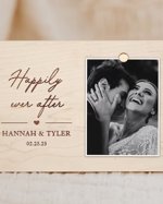 Personalized Engraved Birch Wood Wedding Picture Frame