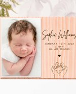 Simple and Sweet Personalized Picture Frame, New Baby Gift, Custom Engraved Photo Frame, Newborn Baby Gift, Baby Frame, engraved Gift