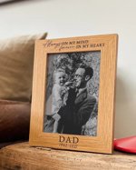 Personalized Christmas Dad Memorial Gift Photo Frame | In Loving Memory Of Gift, 5x7 Or 4x6 Picture Frame, Remembrance Gift Keepsake