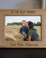 Personalised Best Mummy Photo Frame- Engraved Wooden Photo Frame - Mothers day Gift - Birthday gift for Mum - Custom Picture Frame