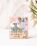 Personalized Wood Engraved Teacher Appreciation Photo Frame - Pine Wood