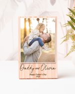 Daddy and Me, Custom Engraved Photo Frame, Birthday Gifts for Dad, Fathers Day Gift Ideas, Minimalist Frame, Picture Frame