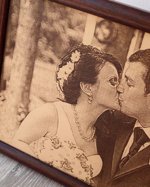 Gift for him, 3rd wedding anniversary gift idea, custom engraved framed picture, leather engraving, unique gift