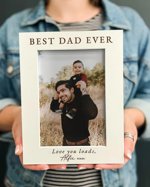 Personalised Dad Christmas Gift Photo Frame | Best Dad Ever Gift, Gifts For New Dad From Kids, Dads Birthday Present, Custom Engraved Frame