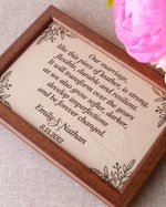 Leather engraving, 3rd anniversary gift idea, leather sign, framed engraved leather sign, leather anniversary gift, leather sign, custom