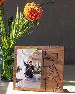 Modern Grad Wood Graduation Photo Frame [Custom Engraved Picture Frame, Graduation Gifts, Class of 2026, High School Graduation Gift]