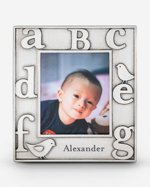 Personalized Pewter Baby Picture Frame, ABC Nursery Decor