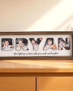 Personalized Name Photo Wooden Frame Nursery Decor Custom Baby Keepsake Y94